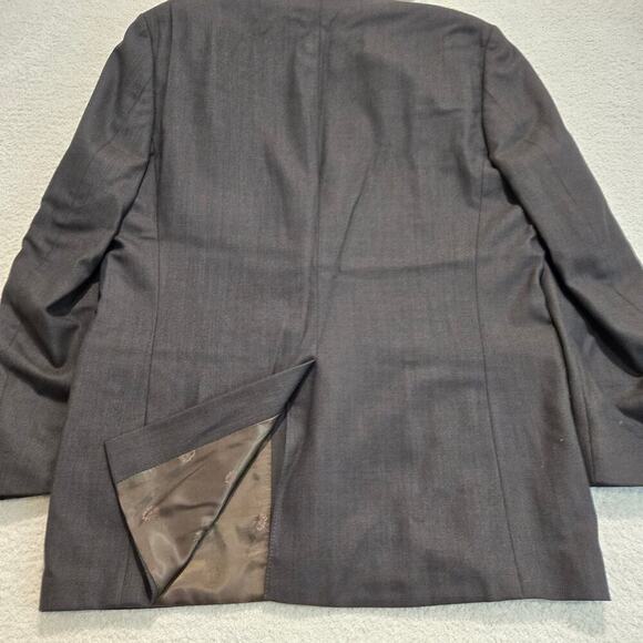 Lauren Ralph Lauren 100% Wool Suit Jacket Sports Coat Men's 44L Dark Brown - Picture 7 of 15